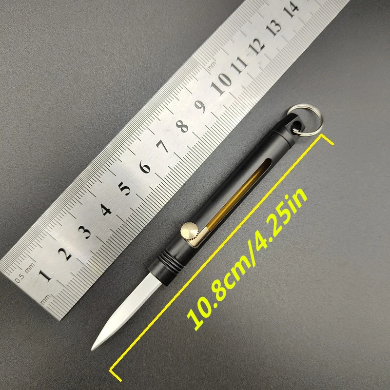1 шт. металлическая карманная открывалка для картона с брелком сверху