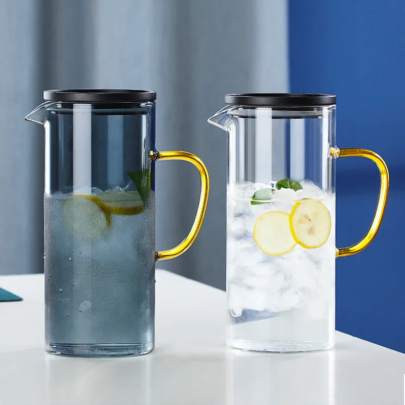 

600ml Nordic Cold Kettle Set Transparent Creative Household High Borosilicate Cold Kettle Water Cup Glass Cold Kettle