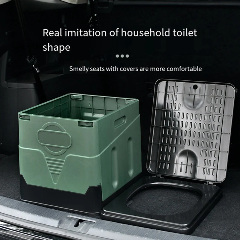 Необходимый для дорожных поездок: Складной автомобильный туалет чрезвычайных