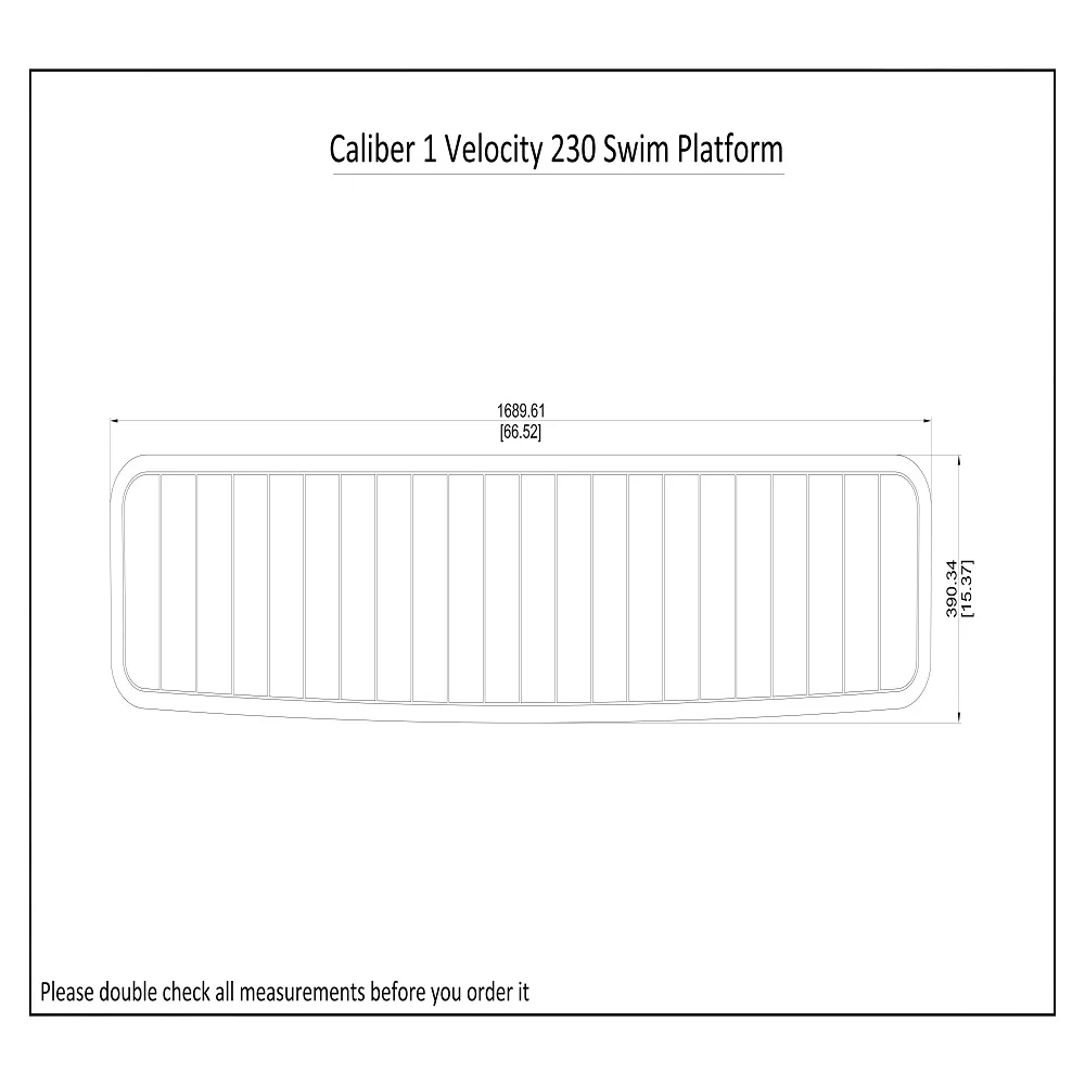 

Caliber 1 Velocity 230 Swim Platform Boat EVA Faux Foam Teak Deck Floor Pad