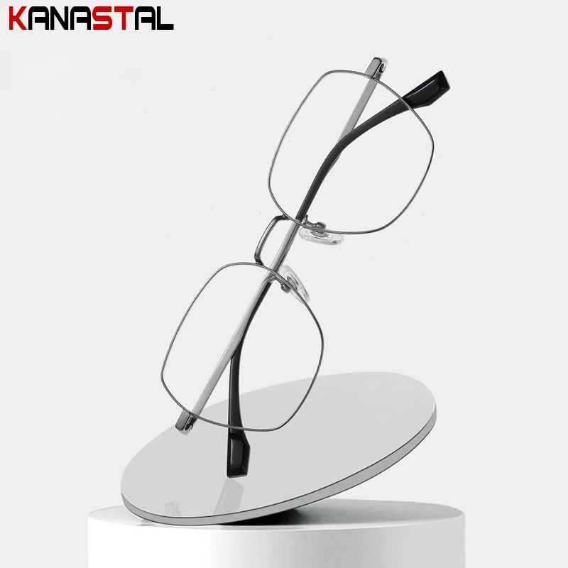 Мужские очки из чистого титана оптические линзы по рецепту для чтения при