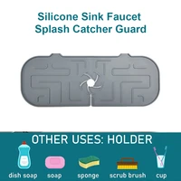 faucet mat wraparound kitchen splash guard reusable anti splash water catcher bathroom storage draining drying holder pad