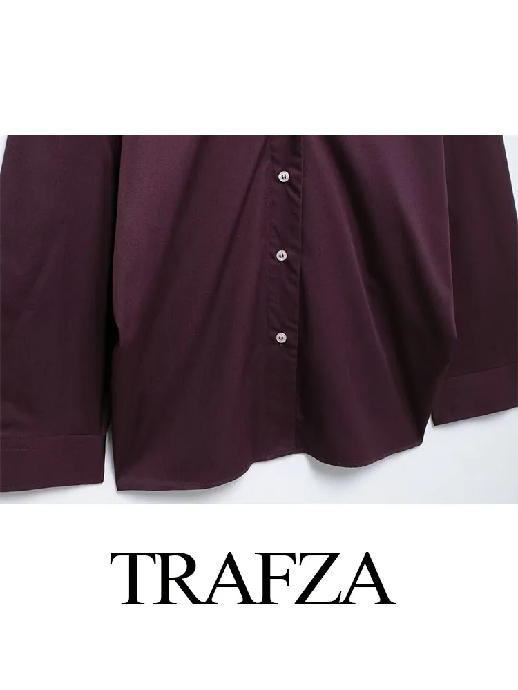 Блузка женская однотонная на пуговицах с отложным воротником и длинными