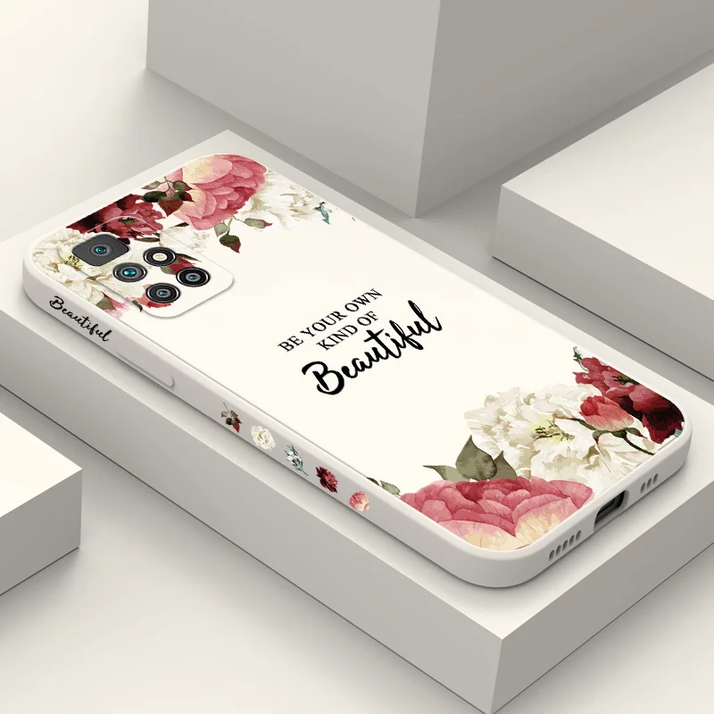 

Quiet Flowers Phone Case For Xiaomi Redmi 12C 10 10C 10A 9 9T 9A A1 Pro Plus 4G 5G Liquid Silicone Cover