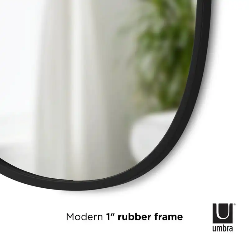 

x 24" Oval Wall Mirror Black