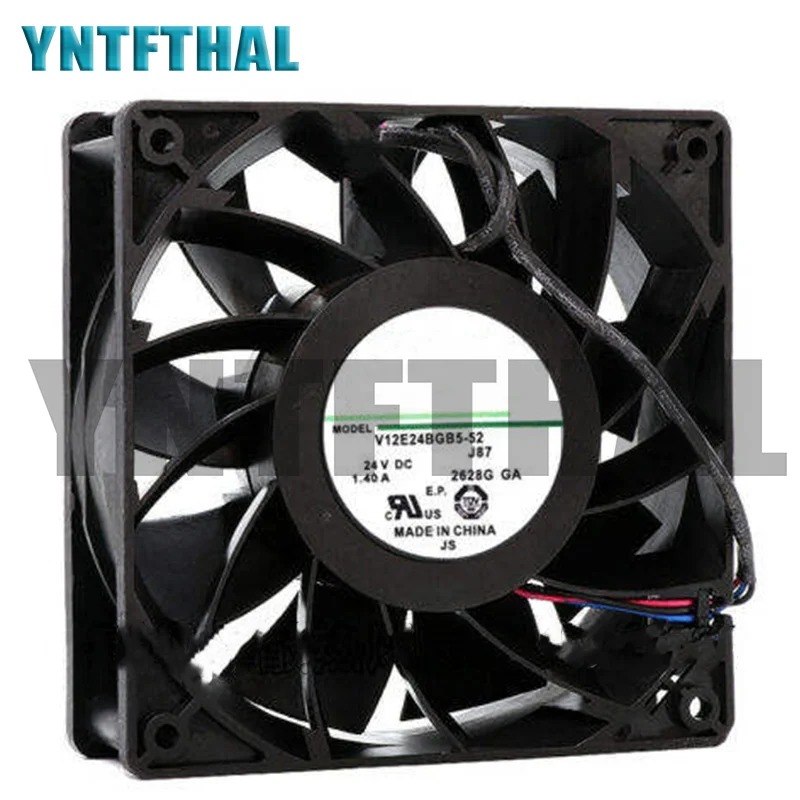 Новый V12E24BGB5-52 DC 24V 1.40A 120x120x38 мм 3-проводной квадратный охладитель вентилятора