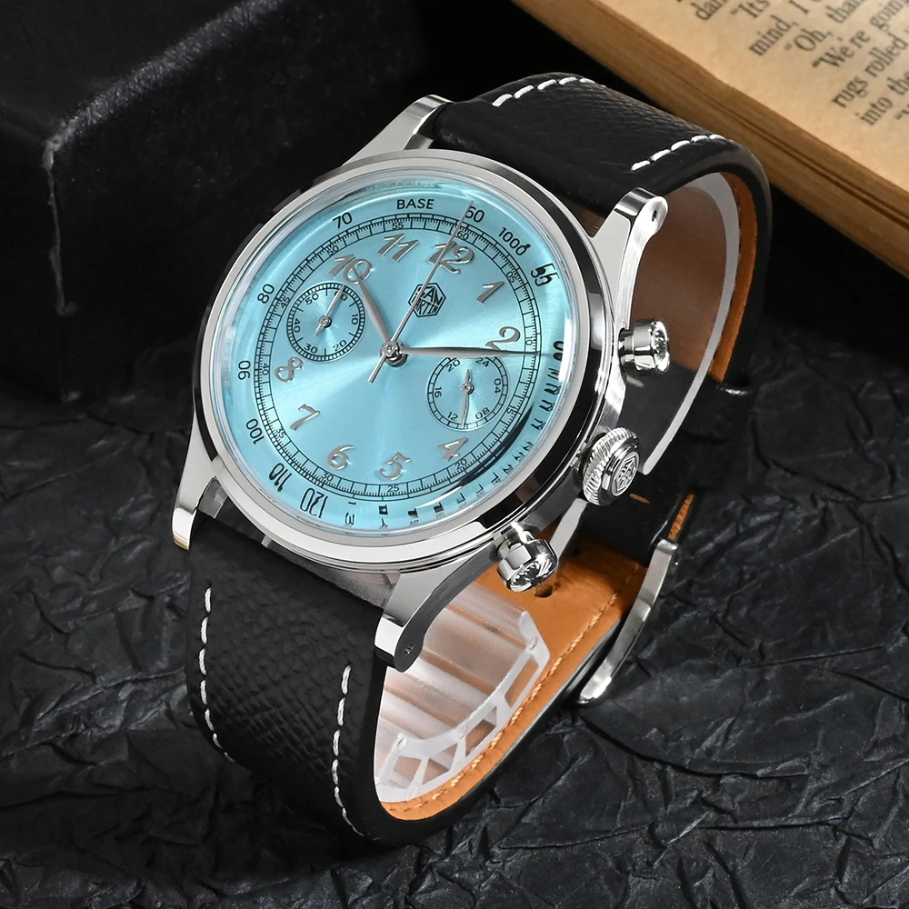 San Martin New Men's Watches 38mm Fashion Top Luxury Quartz Chronograph Watch For Men Sapphire Mirror Wristwatch 5ATM