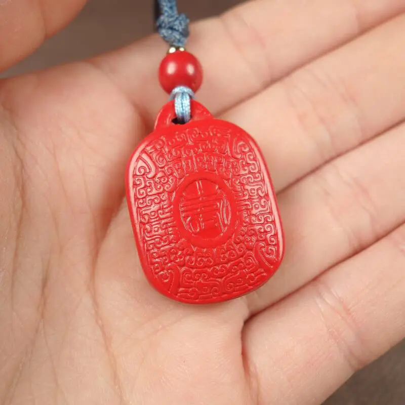 Подвеска Из Натуральной Необработанной Киновари Fushou С Высоким Содержанием