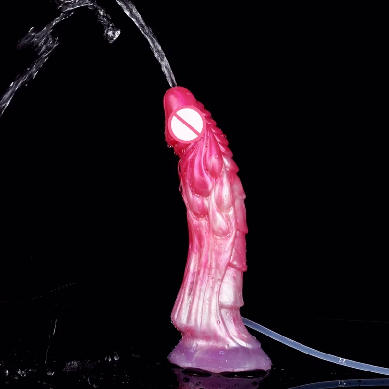 Faak лесбийский изогнутый конский пенис в рубчик фаллоимитатор для выброса с