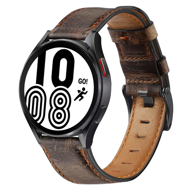 Genuine Leather band for Samsung Galaxy watch 4/classic/Active 2 46mm/42mm/40mm/44mm  20mm 22mm bracelet Amazfit GTS 2/2e/3 strap | АлиЭкспресс