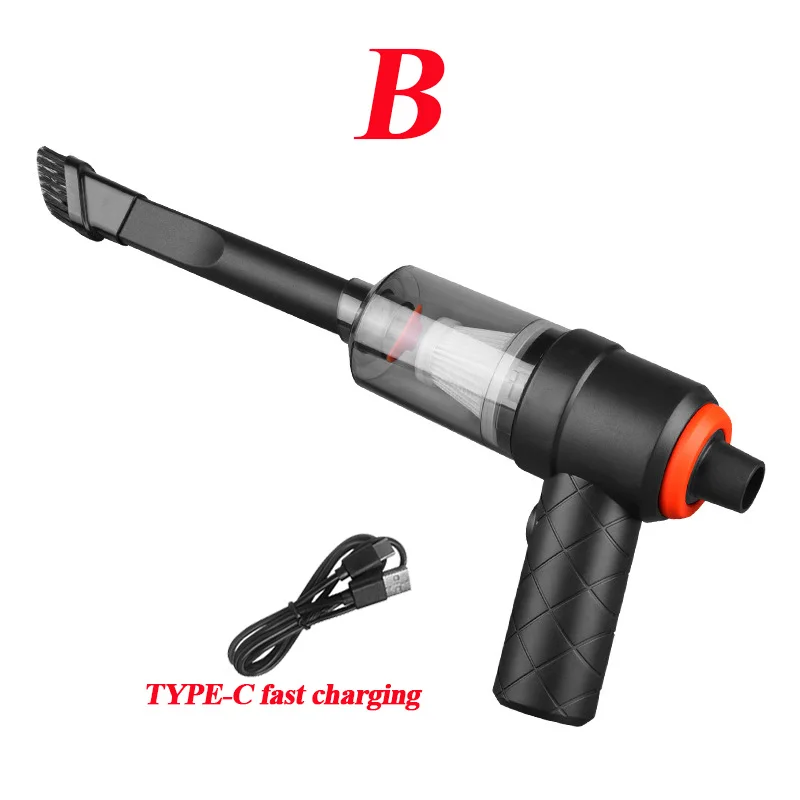 

Беспроводной автомобильный пылесос с зарядкой через USB, 1200 мАч, портативный прибор для уборки, мини-пылесос для влажной и ...