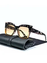 Leonlion leopard cateye óculos de sol feminino retro óculos de sol para mulheres atacado luxo quadrado grandes dimensões gafas de sol