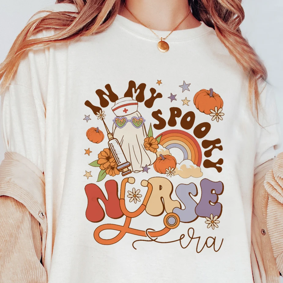 

Футболка с принтом Милая модная футболка с надписью тыквы на Хэллоуин Женская Повседневная футболка с коротким рукавом и принтом на лето Топ с узором