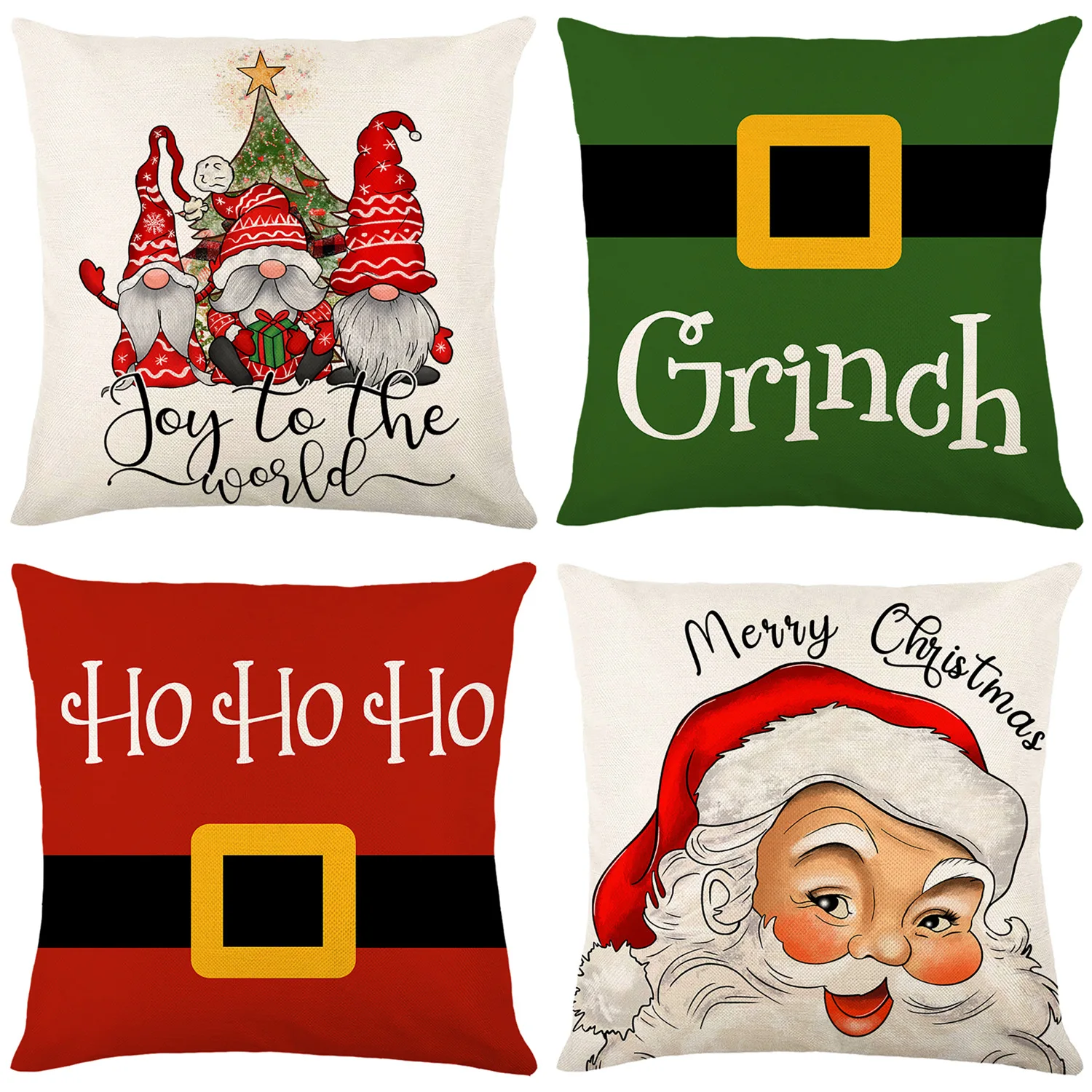 

New Year 2023 Christmas Decorations for Home Santa Claus Cushion Cover 45x45cm Ornaments Natal Adornos de navidad Christmas