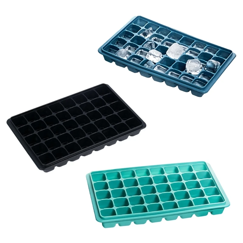 

Large Ice Cube Trays with Lids Square Ice Maker Ice Cube Silicone Mold G2AB