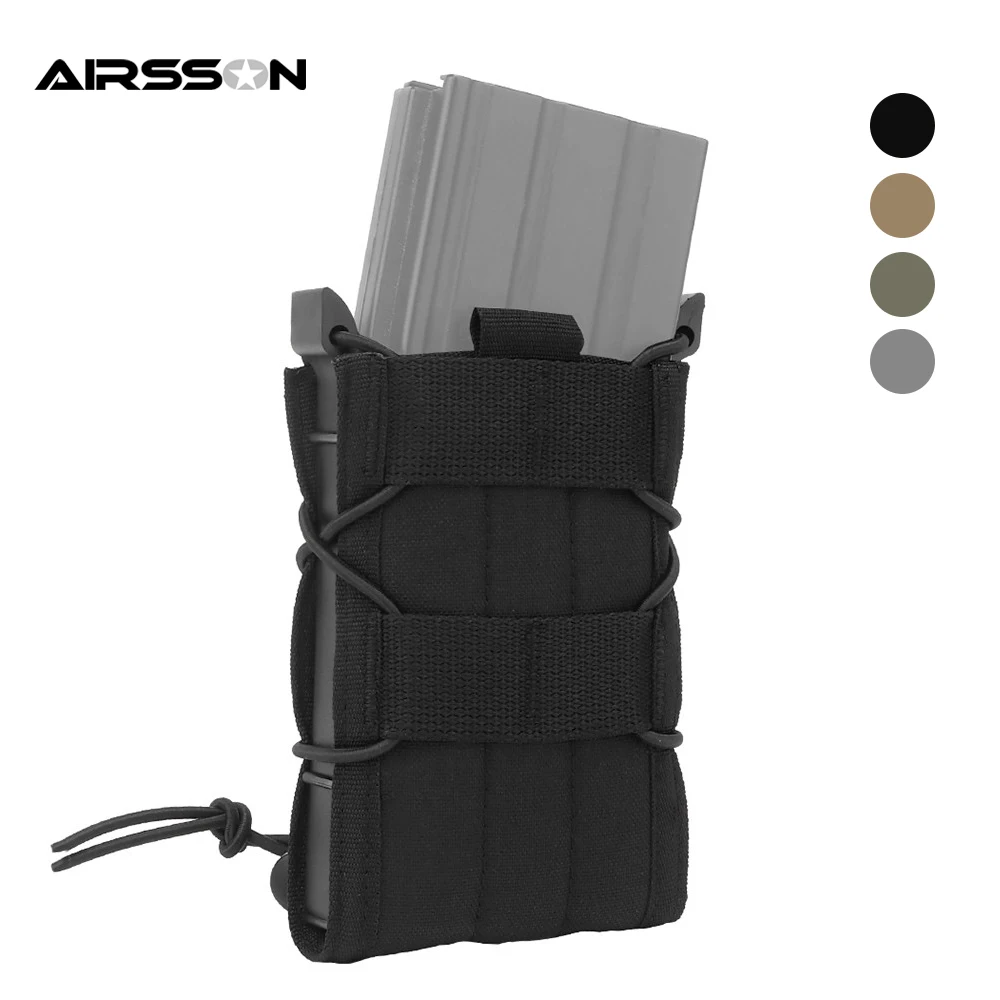 

Tactical Molle Magazine Pouch Holster 5.56 AK AR M4 AR15 Rifle Pistol Single Mag Bag Hunting Shooting Military Airsoft Paintball