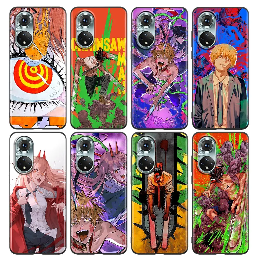 

Chainsaw Man For Honor 50 Case Honor 50 60 70 Pro 30i 20 20i 10 10i 8X 9X 9A X6 X7 X8 X9 Magic4 Cases Soft TPU Cover Anime Power