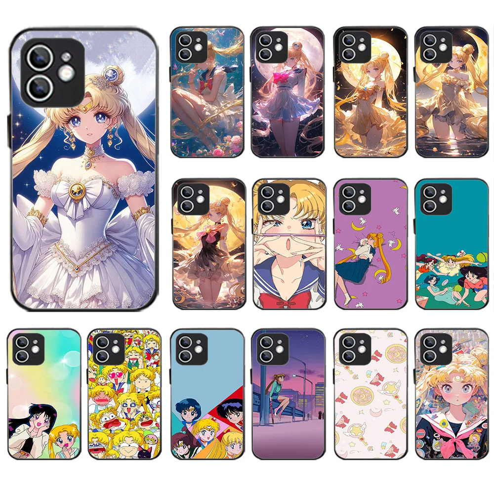 Черный силиконовый чехол для Huawei Mate 20 P20 30 40 Pura 70 Honor 9 Nova 3 5t Lite Pro Max WDA-29 Sailor Moon