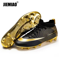 jiemiao professional soccer shoes unisex long spikes tf ankle football boots outdoor grass cleats football shoes size 28 44