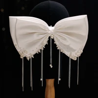fashion bride satin bow tassel hairpin simple and exquisite makeup accessories fairy beauty wedding styling accessories