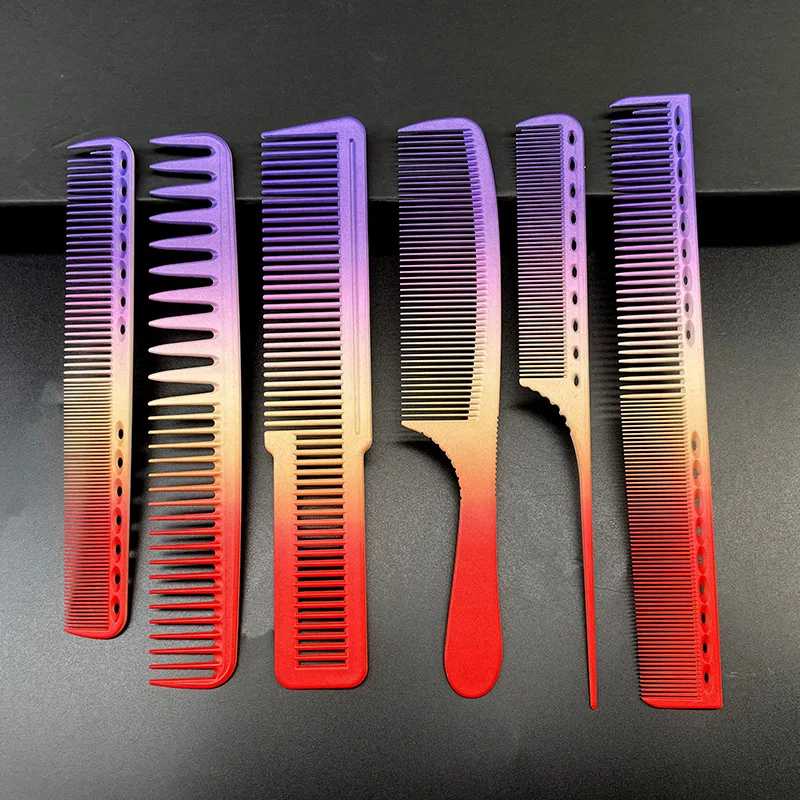 

Rainbow comb barbershop haircut comb styling pointed tail comb, texture comb, men's hair comb, women's hair comb, flat hair comb