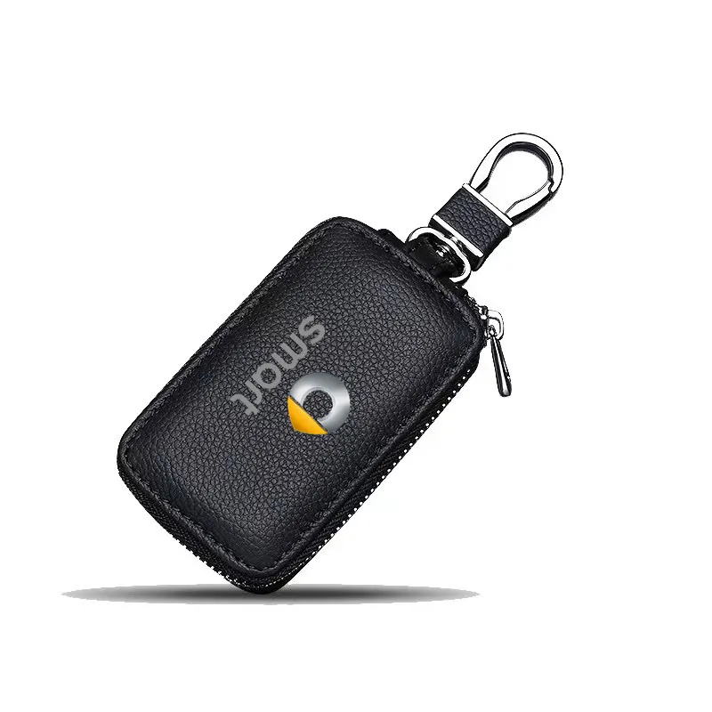 

Leather Car Key Case Keys Full Cover Protection Shell Bag for Smart Fortwo Forfour 453 451 450 Car Accessories