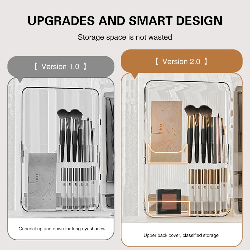 Магнитная коробка для хранения косметики пылезащитный косметический Органайзер