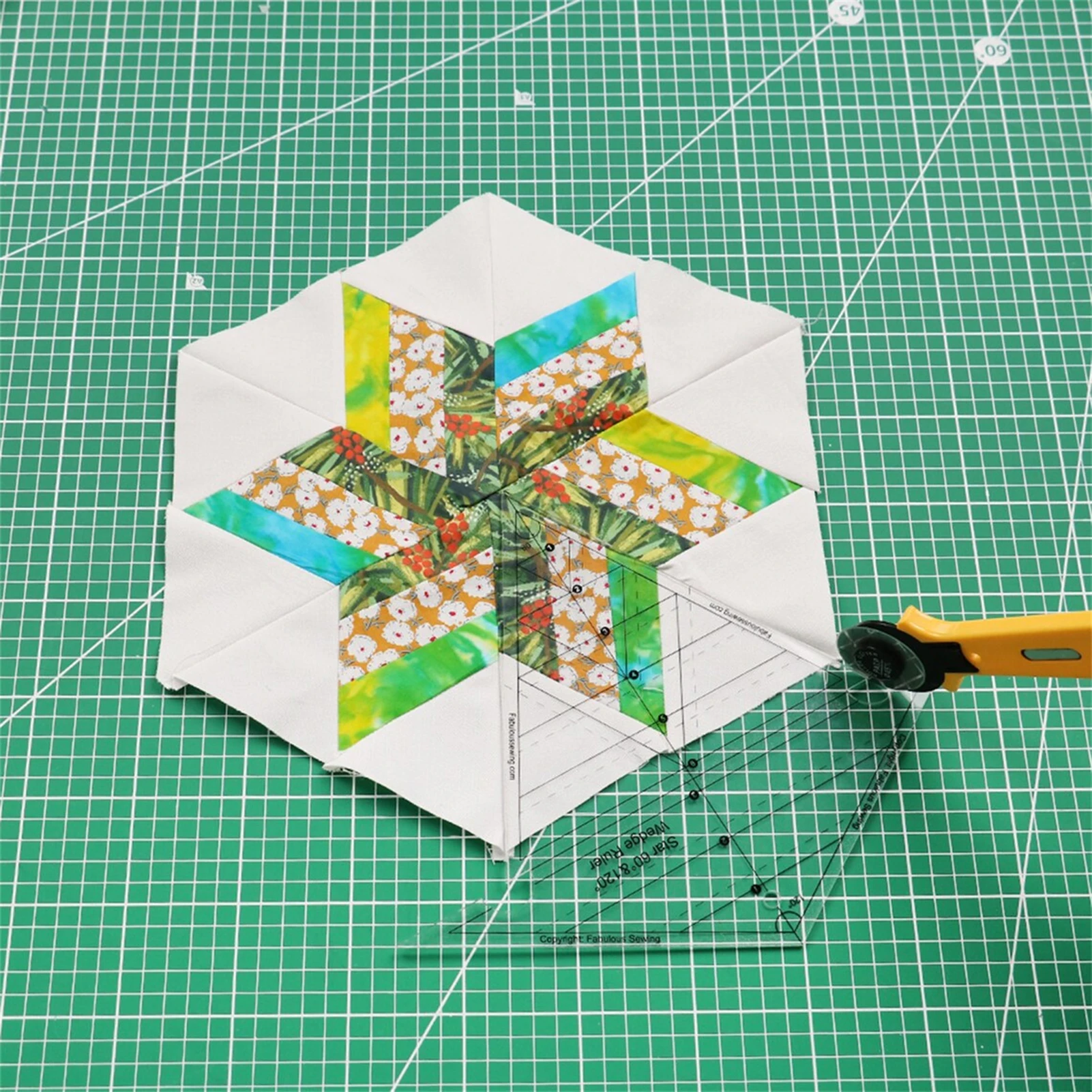 

120 ° линейка для шитья в стиле пэчворк светильник и портативная Линейка в стиле пэчворк, подарок на Рождество и новый год NIN668