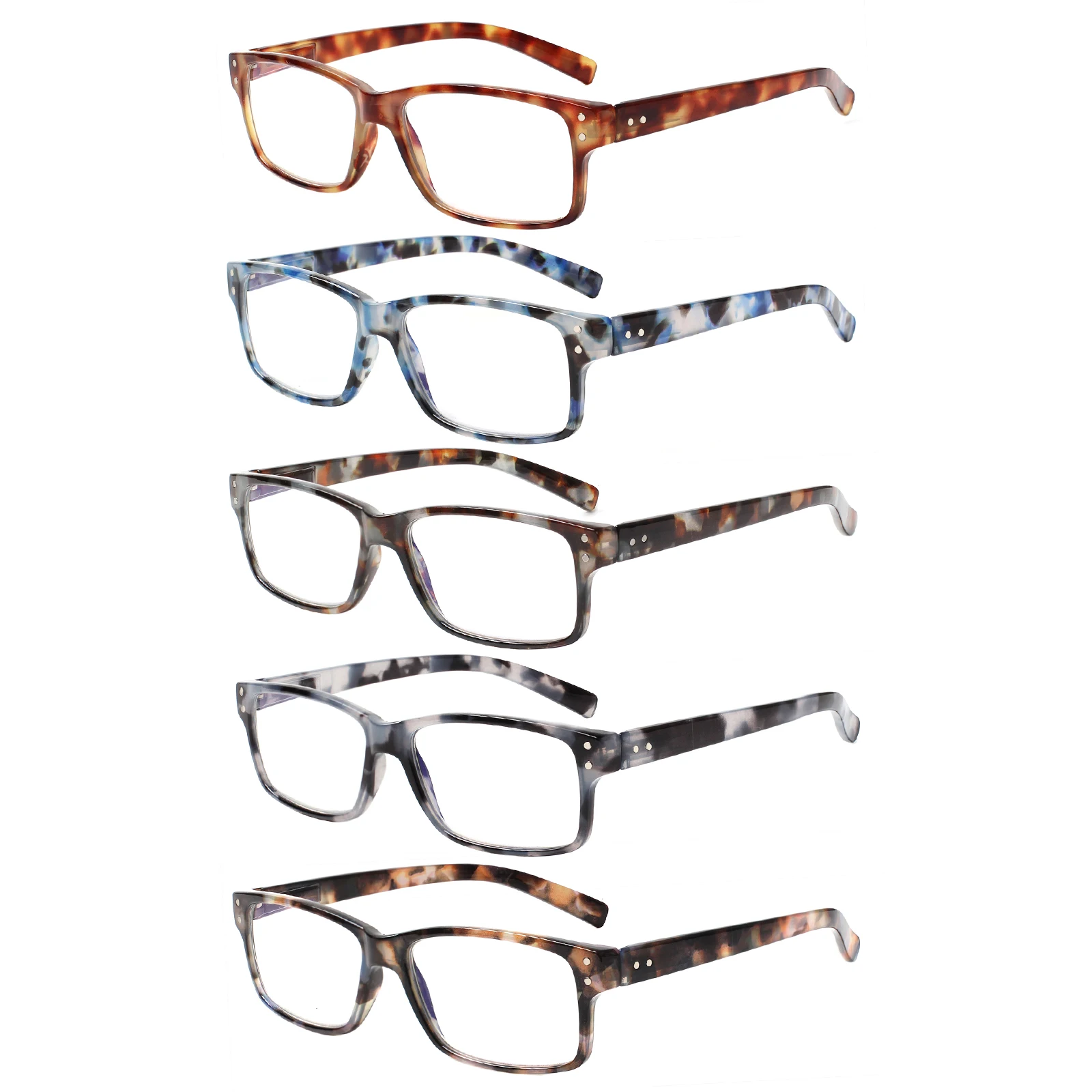 

CLASAGA Prescription Blue Light Blocking Reading Glasses Men and Women Spring Hinge Comfortable To Wear