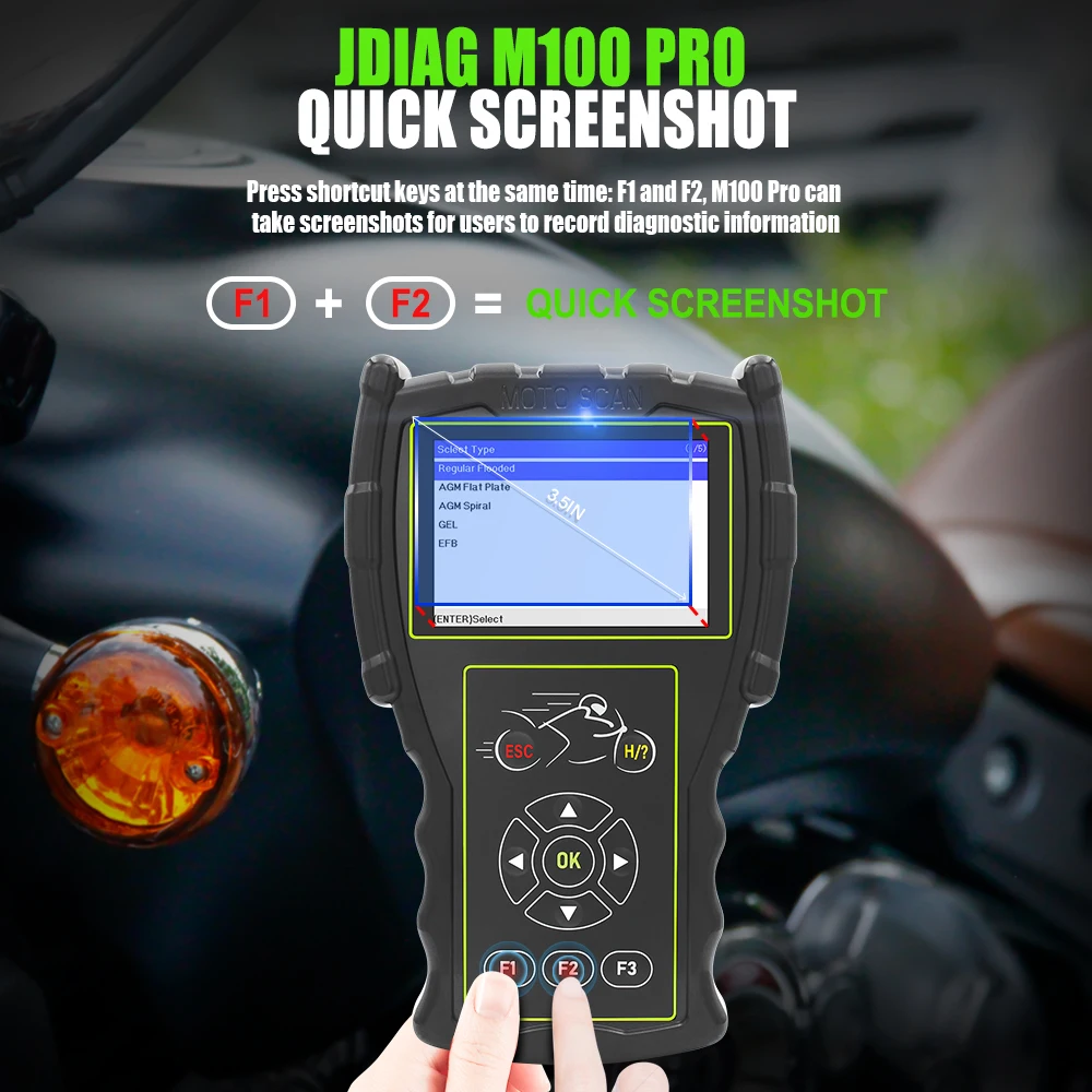 JDiag M100 Pro Moto Scan Code Reader OBD OBD2 сканер диагностический инструмент для мотоцикла KTM Honda