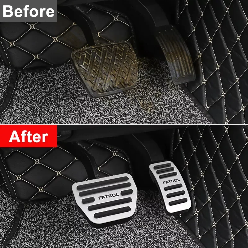 

Ballast Pedals Foot Pads Fuel Accelerator Accessories Brake Clucth Pedal Cover For Nissan Patrol Pedals Y62 Armada 2014 2016 201