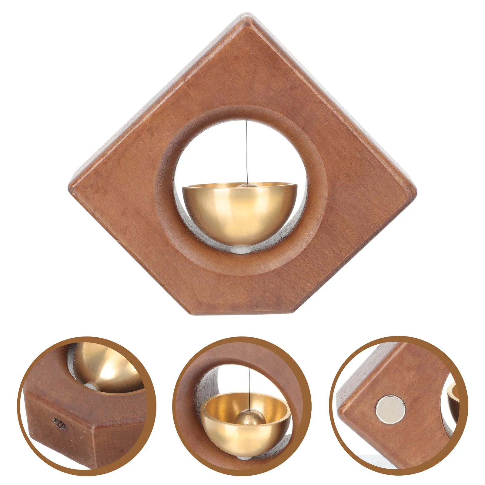 

Настенные колокольчики для дверных звонков, подвесной дверной звонок, Внутренняя магнитная Фотолюминесцентная деревянная подставка для м...