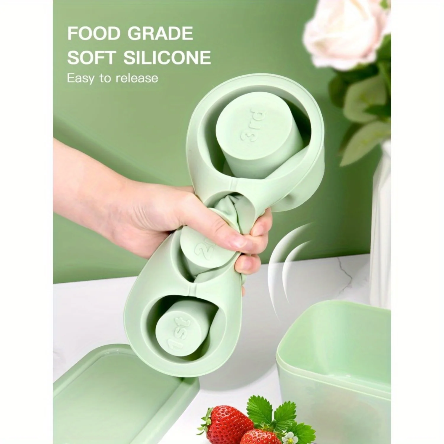 Лоток для кубиков льда стакана на 30–40 унций 3 шт. силиконовая полая