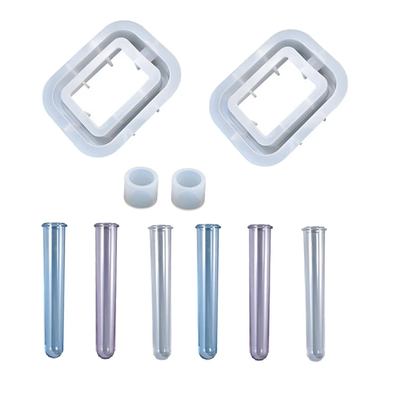

Resin Mold for Plant Propagation Station Epoxy Vase Silicone Mold Resin Casting Mold for Hydroponic/Flowers(Rectangular)