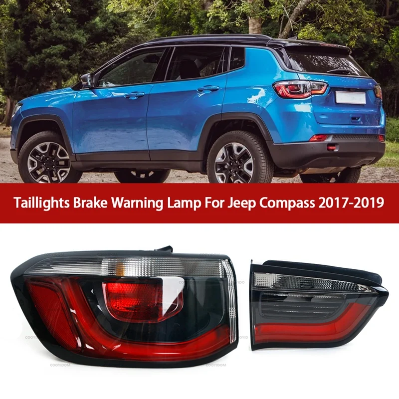 

Car Rear Left Inner Tail Light Turn Signal Taillights Brake Warning Lamp for-Jeep Compass 2017-2019