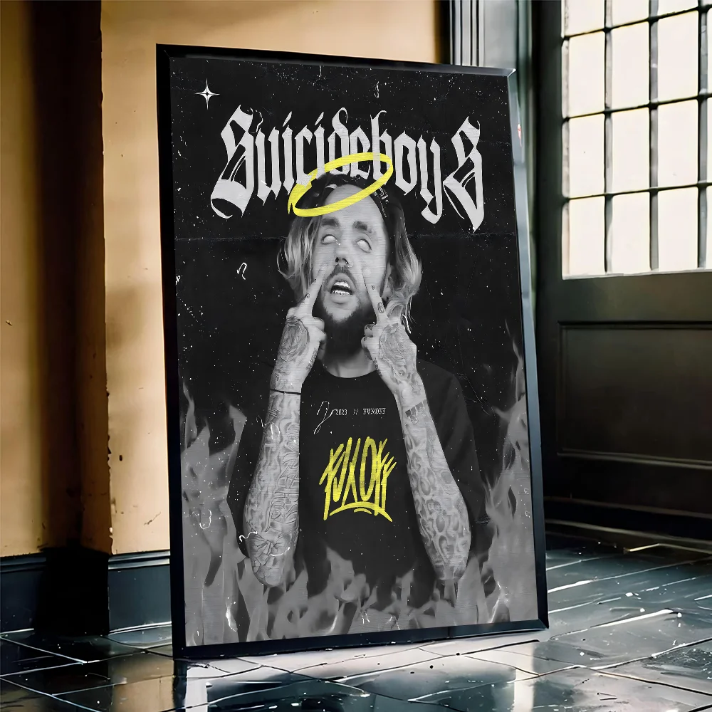 Singer S-Suicideboy Whitepaper Poster HD Quality Wall Art Painting Study Room Decor