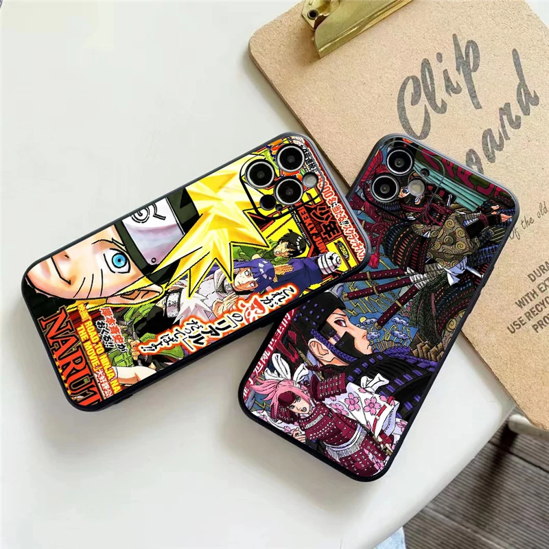 

Japan NARUTO Anime Phone Case For Funda iPhone 11 12 13 Pro Max 12 13 Mini X XR XS Max 6 6s 7 8 Plus Carcasa Silicone Cover