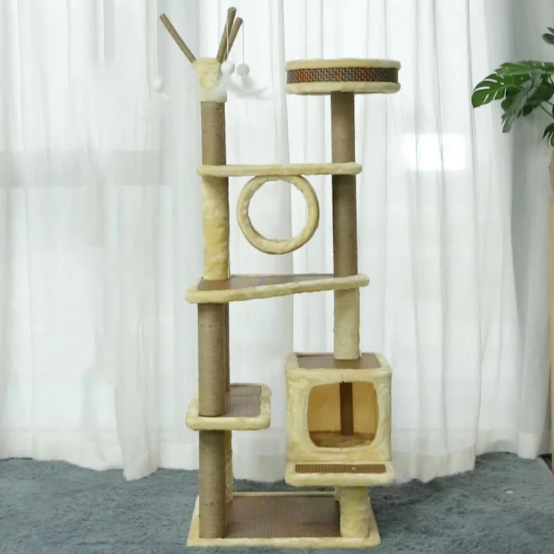 

Comfortable Cat Nest Cat Climbing Frame Cats House Furniture and Scratchers Toys for Cats Accessories for Home Scratcher Bed Toy