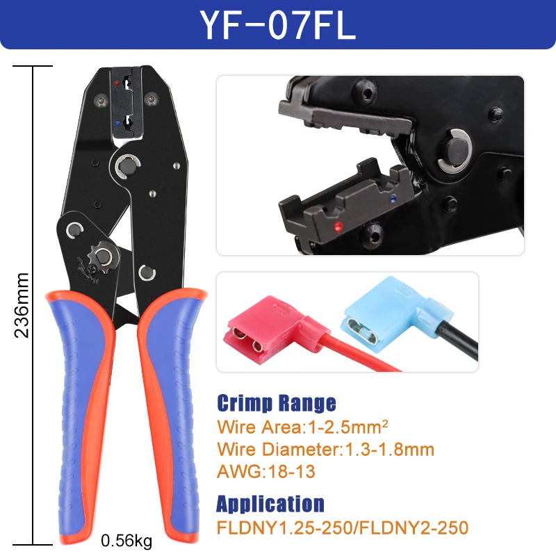 

Плоскогубцы для обжима клемм YEFYM FLDNY1.25/2