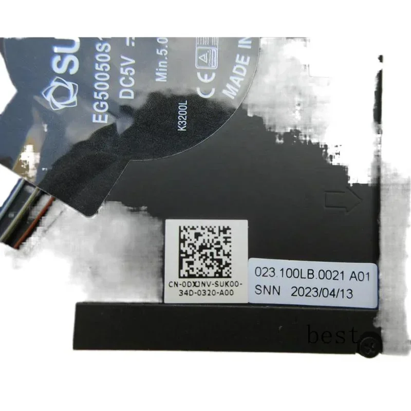 Новый оригинальный вентилятор охлаждения процессора ноутбука для DELL Latitude 15 5520 11