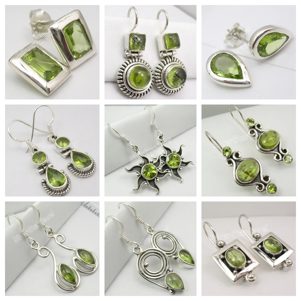 

India Origined Classic Jewelry Semi-precious Stone Earrings Collection 157