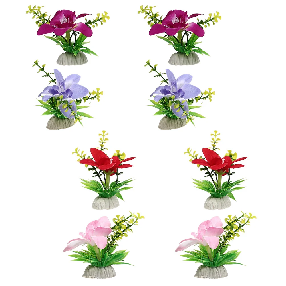 

8pcs Wear-resistant Sushi Plate Flowers Decor Sushi Decors Decorative Sushi Flowers Food Accessory