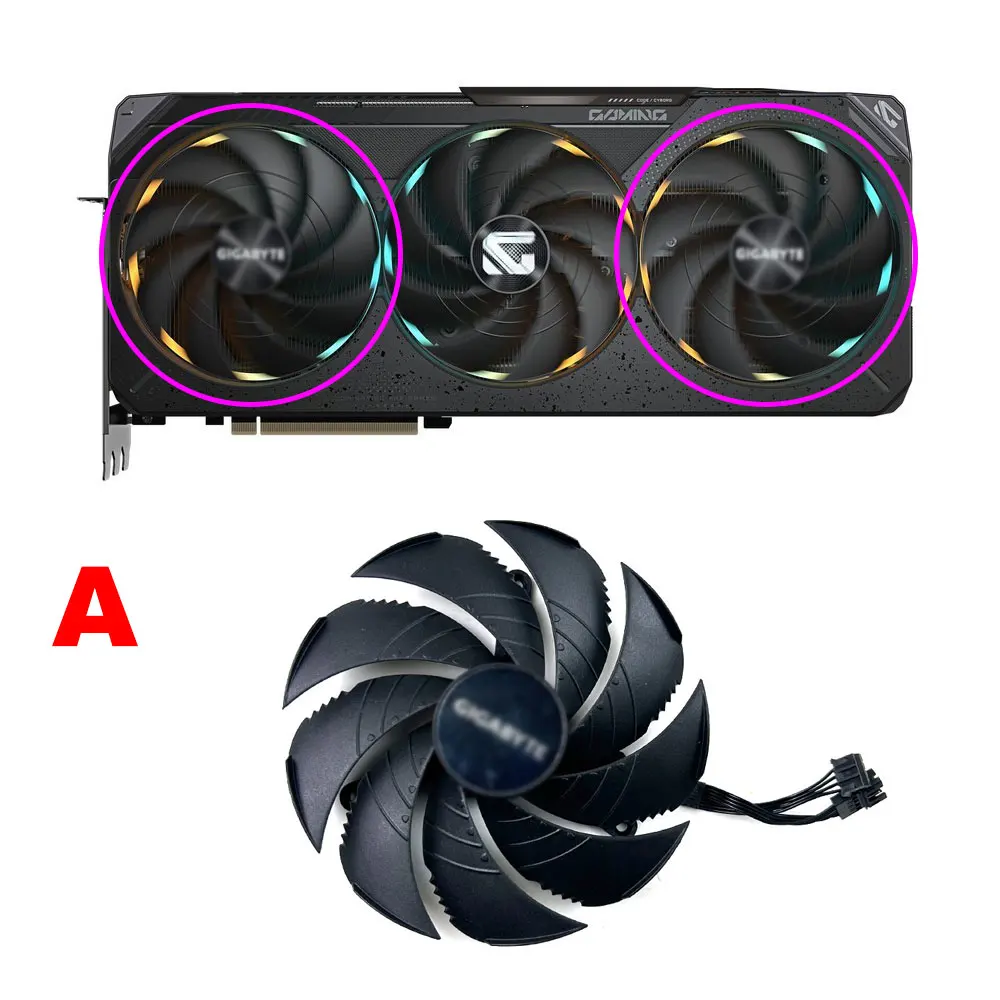 Фото Вентилятор для видеокарты 105 мм 0.65А PLD10020S12H для GIGABYTE RTX 5070 5080 5090 D Gaming OC №5