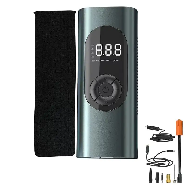 

Portable Tire Inflator Electric Car Air Pump Fast Inflation Electric Car Air Pump With Auto Shut-Off Function Compact Tire Pump