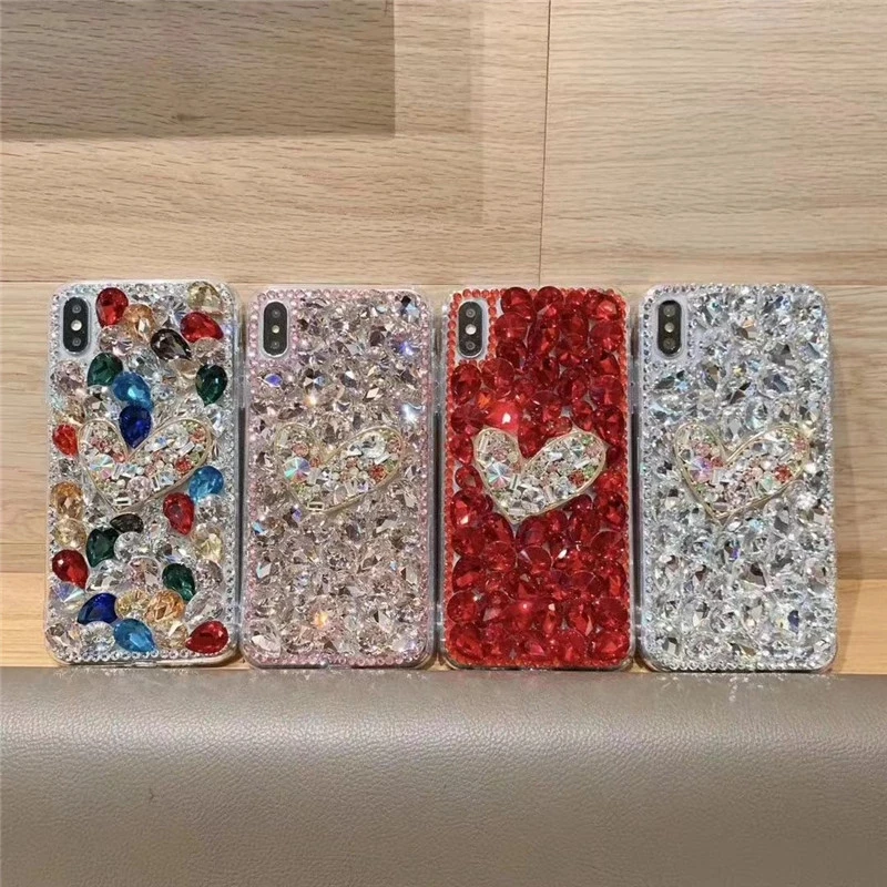 

For Huawei P40 P20 P30 Pro Lite Mate 30 20 Cover Rhinestone Case Telefon Kilifi Diamond Clear Coque