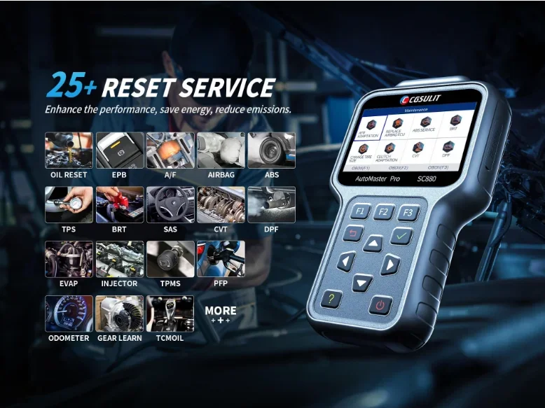 Полностью системный автомобильный диагностический сканер OBD2 SC880 с функцией