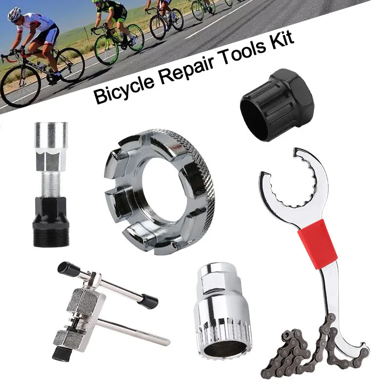 

Bicycle Repair Tools Kit Bike Chain Breaker Cutter Bicycle Bottom Bracket Remover Crank Extractor Puller Flywheel Removal Wrench