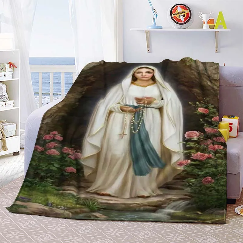 

Дева Мария, религия, одеяло с Христом, легкое постельное белье, супермягкое фланелевое одеяло с червями для кровати, гостиной, дивана, дивана...