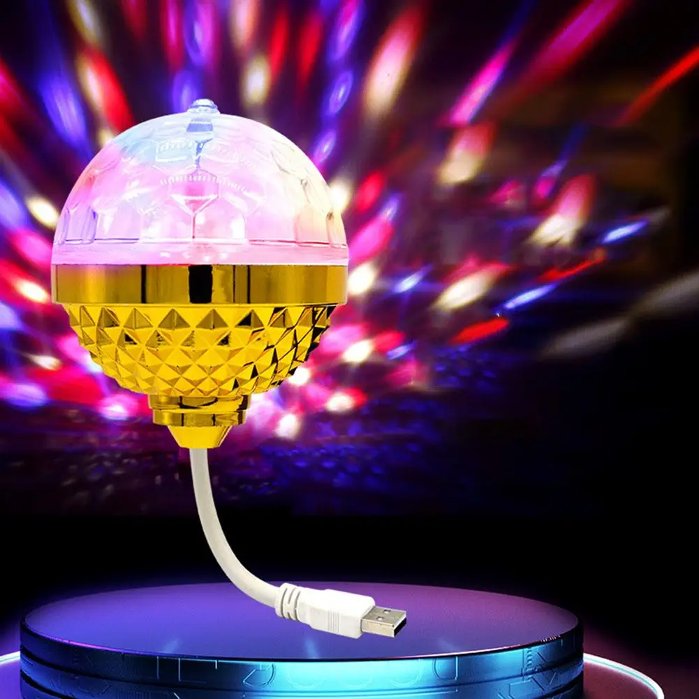 

RGB Colorful Magical Ball Lights Portable Rotating Mini Projection Lamp Stage Light For Home Party KTV Bar