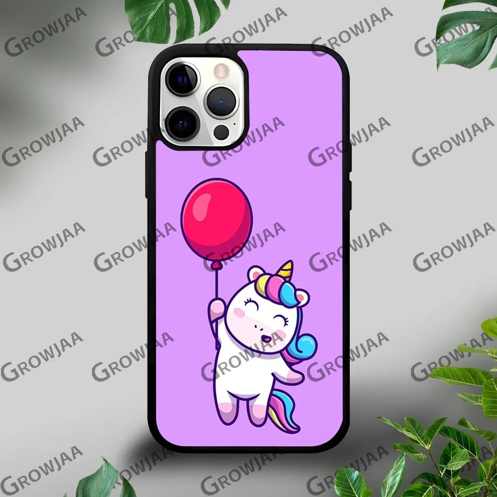 Милый чехол для телефона с забавным рисунком U-единорога iPhone 15 14 13 12 11 Pro Xs Max Mini XR X 7